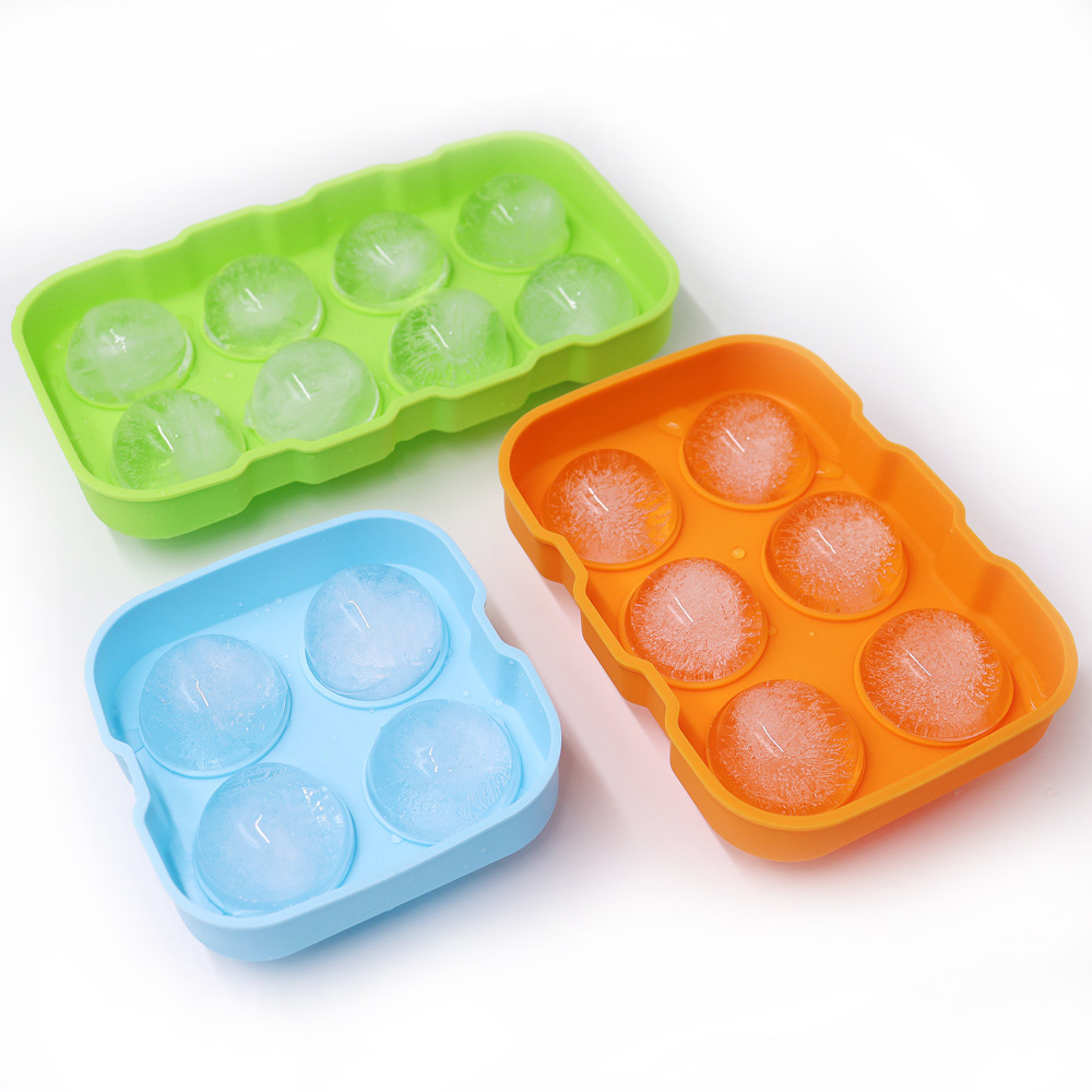 6キャビティ食品等級の球の形のシリコーンの製氷皿のシリコーンの丸型